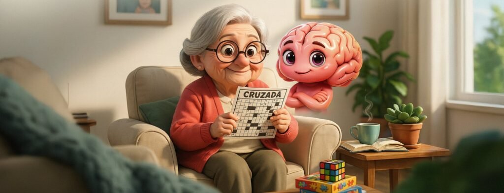 A Importância do Exercício Mental para Prevenir o Declínio Cognitivo 2 high level description a pixar style 3d TNAyJbOiW1CRMCuqd2CyTA yq5dZ pxQBe07Ce2 iRkgQ cover